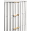 Maklaine Contemporary Chest with Curved Drawer Fronts in White Medium Gloss