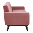 Maklaine Modern Tufted Back Performance Velvet Sofa in Dusty Rose Pink
