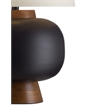 Maklaine Modern / Contemporary Ping Table Lamp in Black Wood