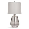 Maklaine Modern / Contemporary Table Lamp in Silver Art Glass
