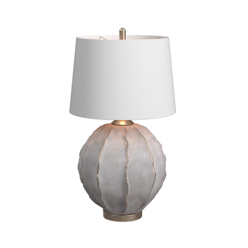 Maklaine Modern / Contemporary Table Lamp in Gray Finish Resin