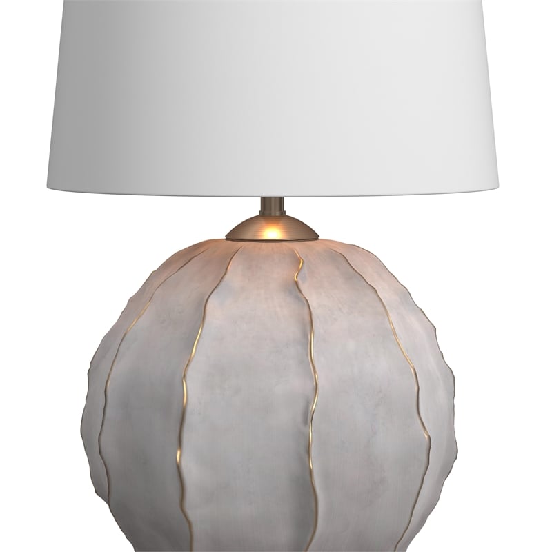 Maklaine Modern / Contemporary Table Lamp in Gray Finish Resin