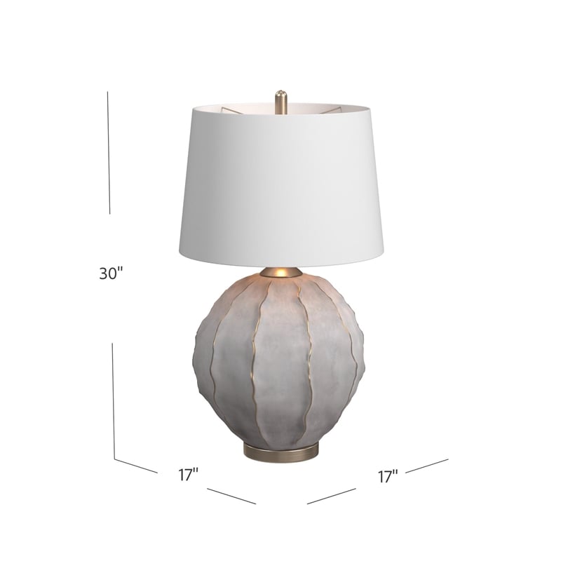 Maklaine Modern / Contemporary Table Lamp in Gray Finish Resin