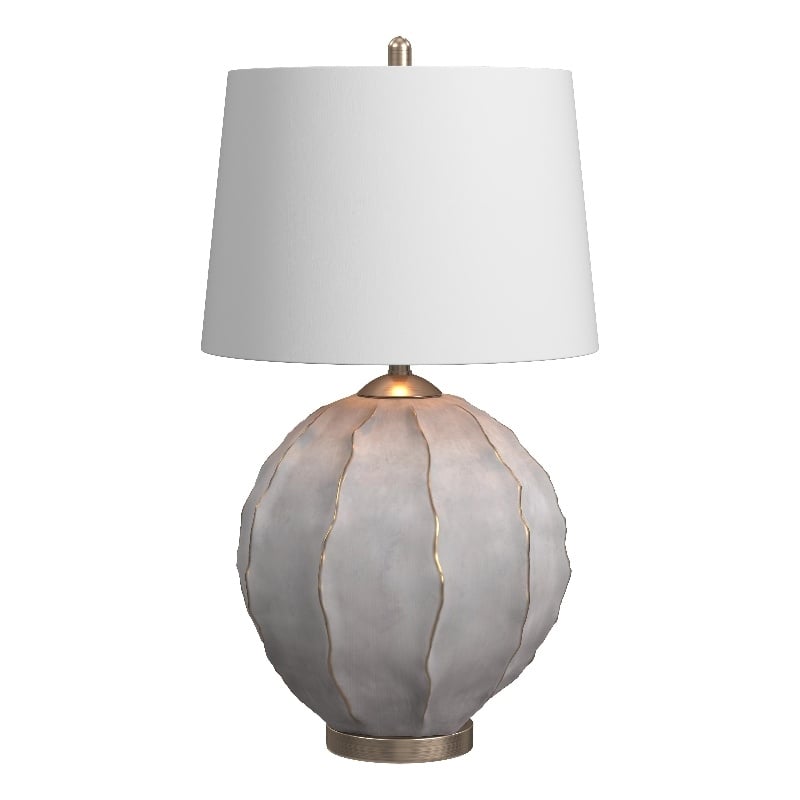 Maklaine Modern / Contemporary Table Lamp in Gray Finish Resin