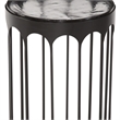 Maklaine Contemporary Accent Table in Matte Black Finish Metal