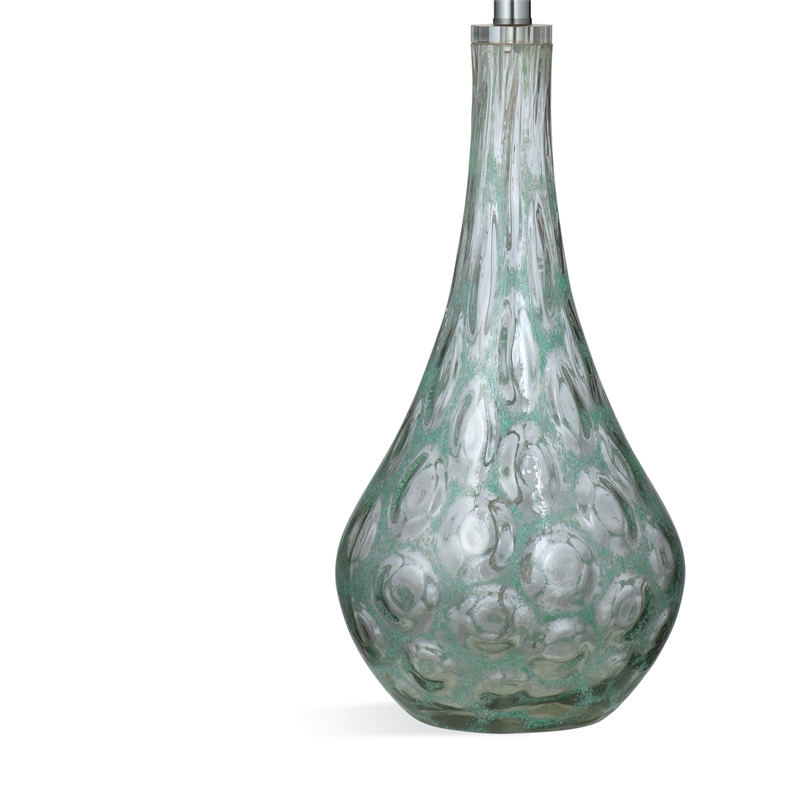 Maklaine Modern / Contemporary Table Lamp in Green Finish Glass