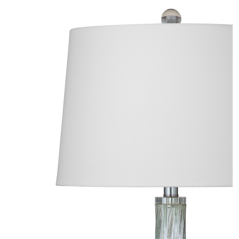 Maklaine Modern / Contemporary Table Lamp in Green Finish Glass
