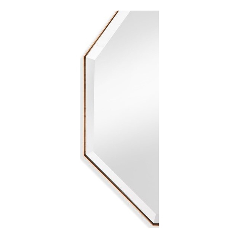 Maklaine Modern / Contemporary Wall Mirror in Gold Finish Metal