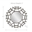 Maklaine Contemporary Modern Polyurethane Wall Mirror in Silver