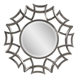Maklaine Contemporary Modern Polyurethane Wall Mirror in Silver