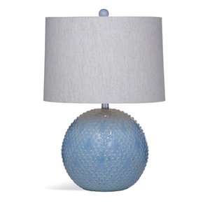 Maklaine Modern / Contemporary Table Lamp in Blue Finish Ceramic