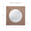 Maklaine Modern / Contemporary Wall Mirror in Natural Finish Wood