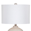 Maklaine Modern / Contemporary Ceramic Table Lamp in White Finish
