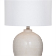 Maklaine Modern / Contemporary Ceramic Table Lamp in White Finish