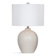 Maklaine Modern / Contemporary Ceramic Table Lamp in White Finish