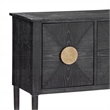 Maklaine Modern / Contemporary Console Table in Black Finish Wood