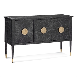 Maklaine Modern / Contemporary Console Table in Black Finish Wood