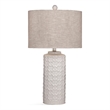 Maklaine Modern / Contemporary Table Lamp in White Finish Ceramic