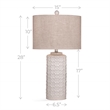 Maklaine Modern / Contemporary Table Lamp in White Finish Ceramic