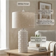 Maklaine Modern / Contemporary Table Lamp in White Finish Ceramic