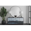 Maklaine Contemporary Oversized Wall Mirror in Matte Black Metal Frame