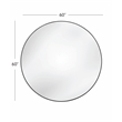 Maklaine Contemporary Oversized Wall Mirror in Matte Black Metal Frame