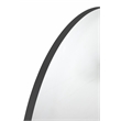 Maklaine Contemporary Oversized Wall Mirror in Matte Black Metal Frame