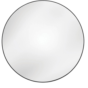 Maklaine Contemporary Oversized Wall Mirror in Matte Black Metal Frame