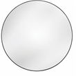 Maklaine Contemporary Oversized Wall Mirror in Matte Black Metal Frame