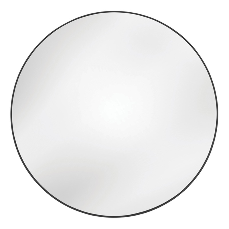 Maklaine Contemporary Oversized Wall Mirror in Matte Black Metal Frame