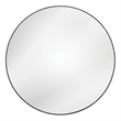 Maklaine Contemporary Oversized Wall Mirror in Matte Black Metal Frame