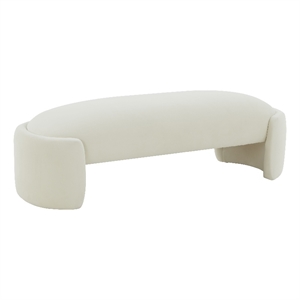 maklaine modern contemporary velvet upholstered bench