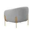Maklaine Modern Contemporary Gray Finish Velvet Accent Chair