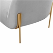 Maklaine Modern Contemporary Gray Finish Velvet Accent Chair