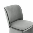 Maklaine Modern Contemporary Gray Finish Velvet Dining Chair
