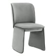 Maklaine Modern Contemporary Gray Finish Velvet Dining Chair