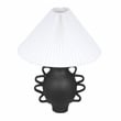 Maklaine Modern Contemporary Black Finish Pleated Table Lamp