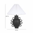 Maklaine Modern Contemporary Black Finish Pleated Table Lamp