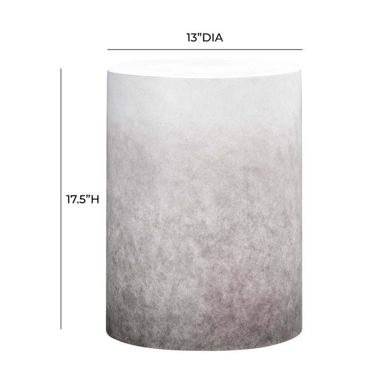 Maklaine Modern Contemporary Gray Ombre Concrete Round Stool