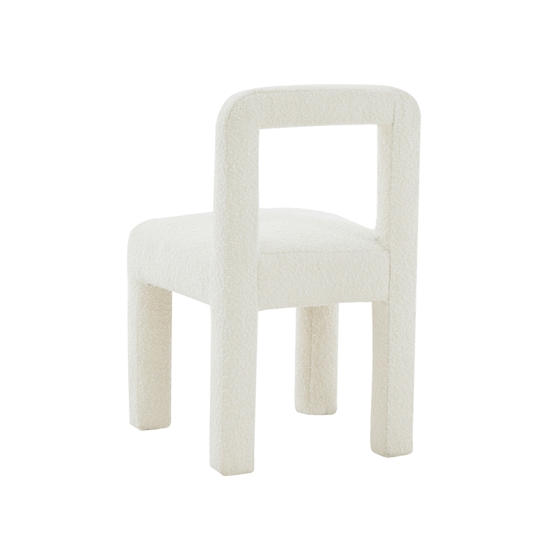 Maklaine Modern Contemporary Hazel Cream Boucle Dining Chair