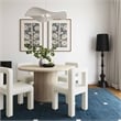 Maklaine Modern Contemporary Hazel Cream Boucle Dining Chair