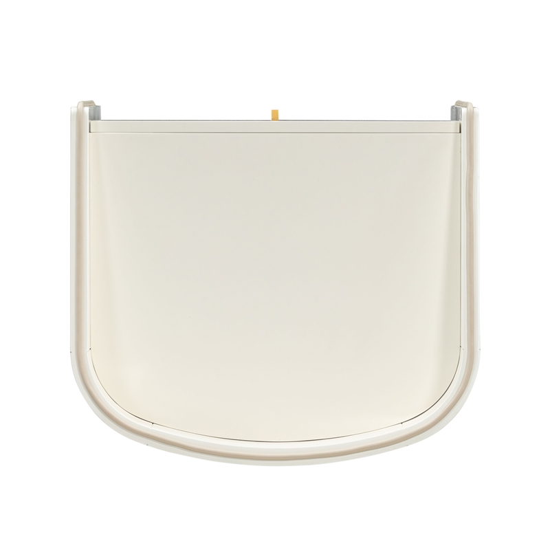 Maklaine 1-Drawer Transitional Wood Nightstand in Cream/Blue