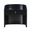 Maklaine 1-Drawer Transitional Wood Nightstand in Black/Blue