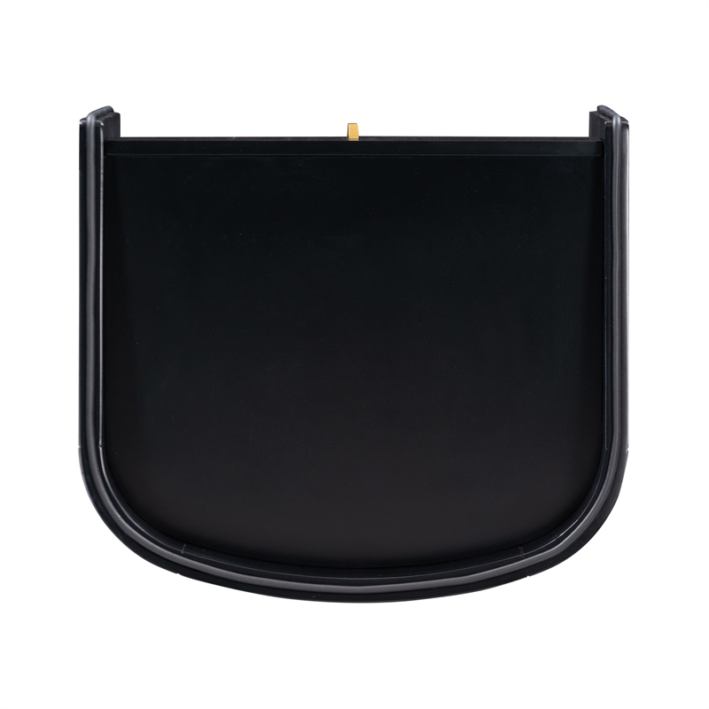 Maklaine 1-Drawer Transitional Wood Nightstand in Black/Blue