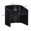 Maklaine 1-Drawer Transitional Wood Nightstand in Black/Blue