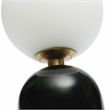 Maklaine Modern Contemporary Glass Table Lamp in Black Finish