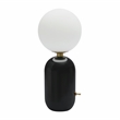 Maklaine Modern Contemporary Glass Table Lamp in Black Finish