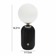 Maklaine Modern Contemporary Glass Table Lamp in Black Finish