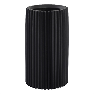 Maklaine Modern Contemporary Black Finish Concrete Table Vase