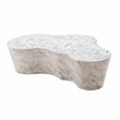 Maklaine Modern Contemporary White Marble Finish Coffee Table